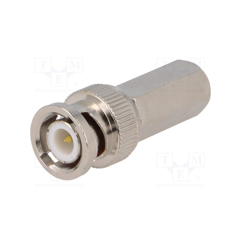 10 pcs : - Plug, BNC, male, straight, 4.7mm, twist-on, for cable