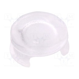50 pcs : FIX-LC5-8 - LED lens, round, polycarbonate, transparent, 5mm, Front: convex