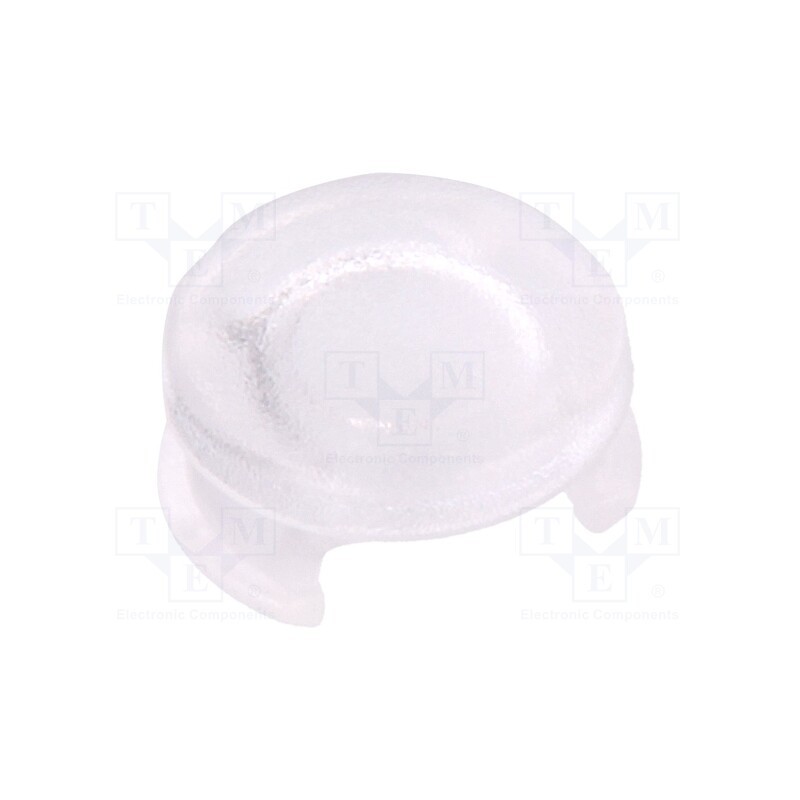 50 pcs : FIX-LC5-8 - LED lens, round, polycarbonate, transparent, 5mm, Front: convex