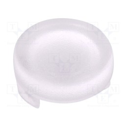 50 pcs : FIX-LC5-7 - LED lens, round, polycarbonate, transparent, 5mm, Front: convex