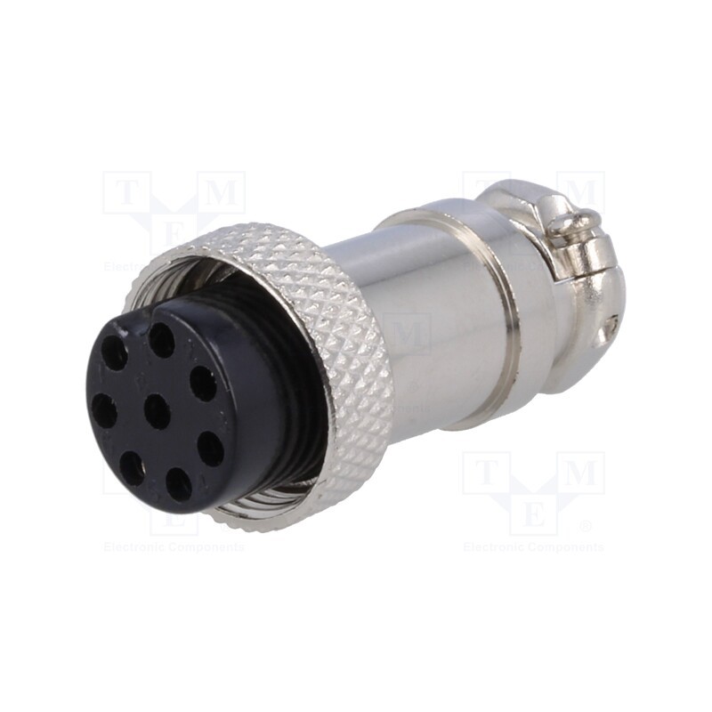 10 pcs : - Plug, microphone, female, PIN: 8, for cable, straight