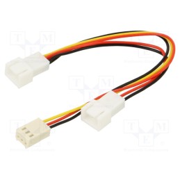 10 pcs : AK-FY320 - Wire: for fan supplying, Plug: straight, splitter 2x, 3pin x3