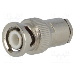 10 pcs : - Plug, BNC, male, straight, 50Ω, RG58, clamp,crimped, for cable