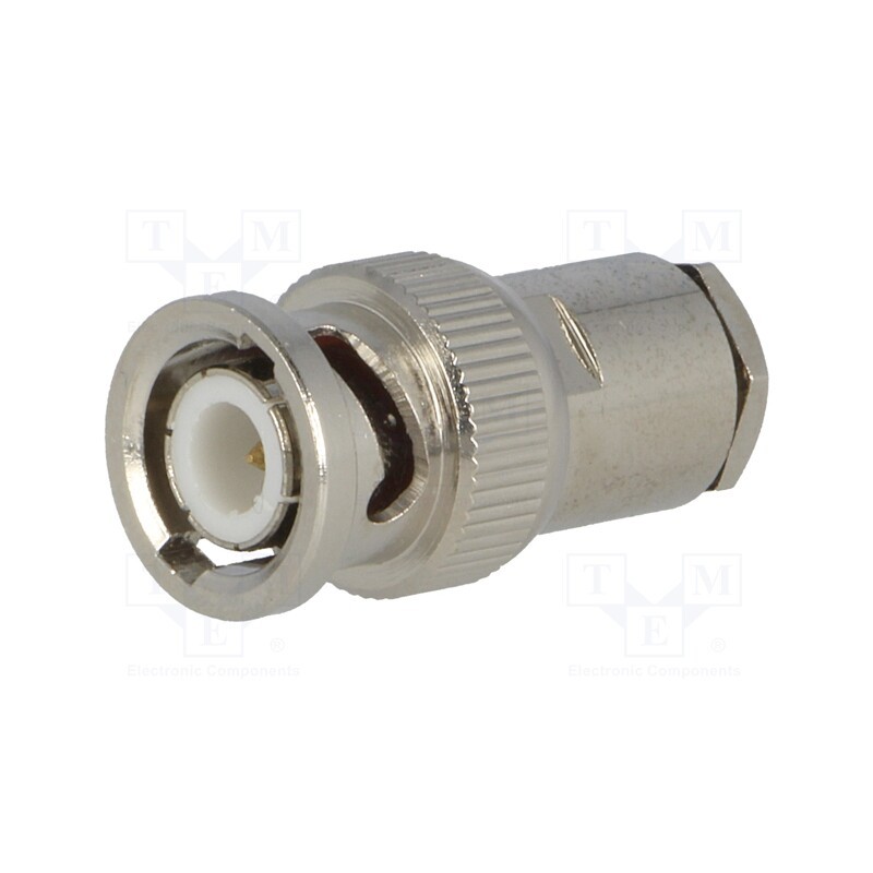 10 pcs : - Plug, BNC, male, straight, 50Ω, RG58, clamp,crimped, for cable