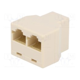 10 pcs : - Splitter, Cat: 5e, Layout: 8p8c, RJ45 socket,RJ45 socket x2, Y