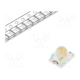20 pcs : KPD-3224SYC - LED, SMD, 1209, yellow, 1000÷1400mcd, 3.2x2.4x2.4mm, 20°, 2÷2.5V