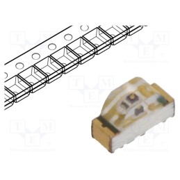 20 pcs : HSME-C120 - LED, SMD, 0603, green, 18÷52mcd, 1.6x1x0.6mm, 155°, 2.1÷2.6V, 20mA