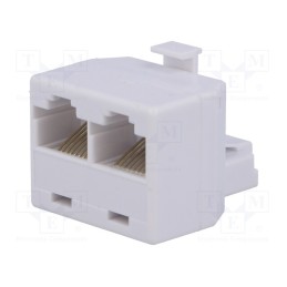 10 pcs : - Splitter, Layout: 8p8c, RJ45 socket x2,RJ45 plug