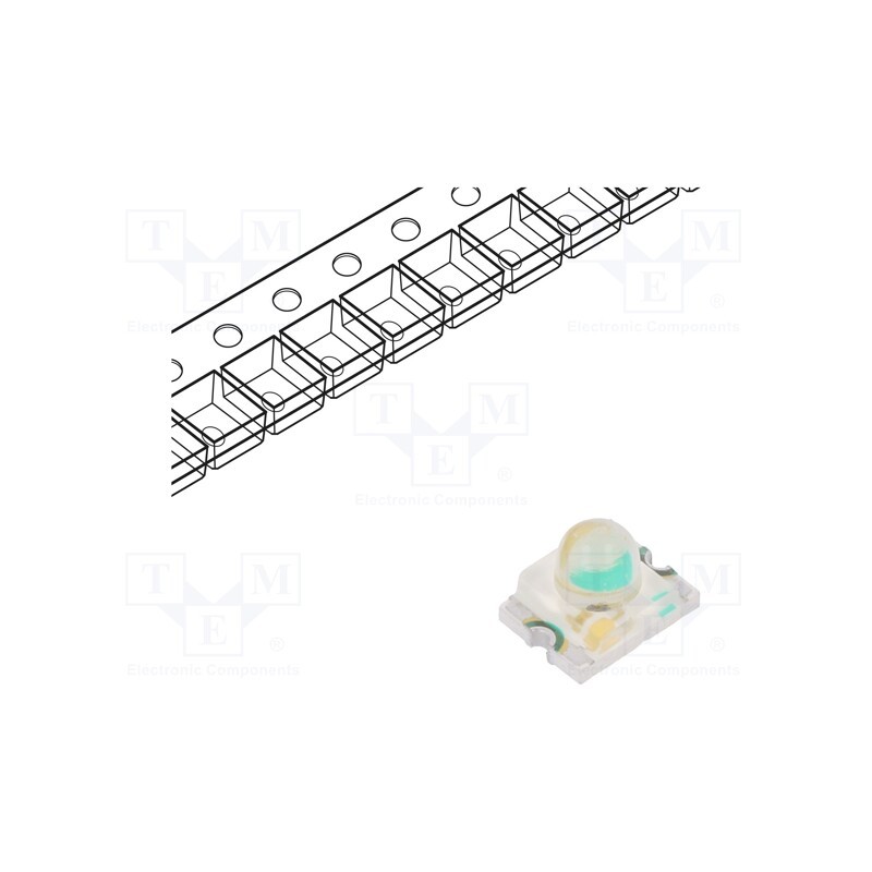 20 pcs : KPD-3224CGCK - LED, SMD, 1209, green, 500÷900mcd, 3.2x2.4x2.4mm, 20°, 2.1÷2.5V