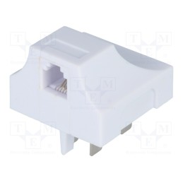 10 pcs : - Adapter, RJ11 socket,WT4 plug, angled 90°