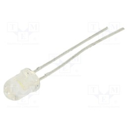 20 pcs : C513A-WSN-CW0Z0152 - LED, 5mm, white cold, 3000÷12000mcd, 55°, Front: convex, 3.2÷4V