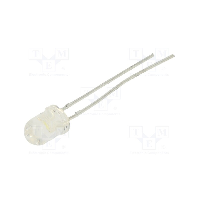 20 pcs : C513A-WSN-CW0Z0152 - LED, 5mm, white cold, 3000÷12000mcd, 55°, Front: convex, 3.2÷4V