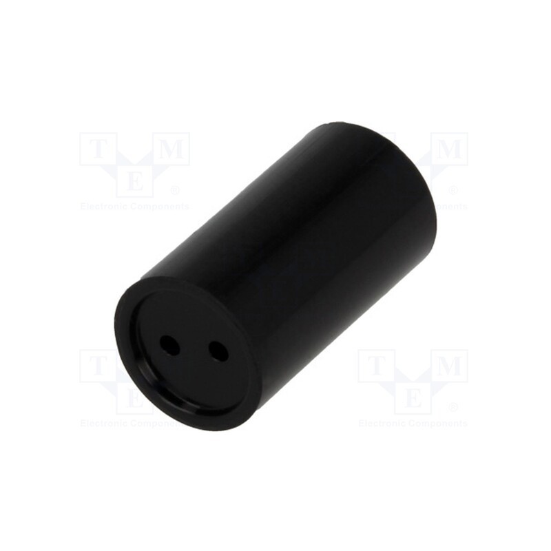 20 pcs : 2819.5120000000002 - Spacer sleeve, LED, Øout: 7.5mm, ØLED: 5mm, L: 12mm, black