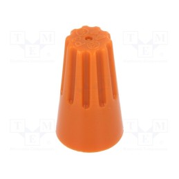 50 pcs : ST-130/O - Quick splice, 22AWG÷14AWG, screwed, orange, max.105°C