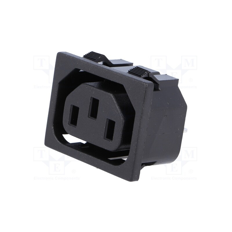 10 pcs : - Connector: AC supply, socket, female, 10A, IEC 60320, C13 (F)