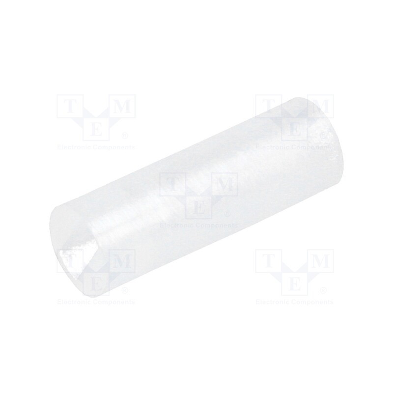 100 pcs : FIX-LEDS-12 - Spacer sleeve, LED, Øout: 4mm, ØLED: 3mm, L: 12mm, natural, UL94V-2