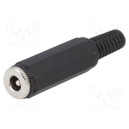 10 pcs : - Plug, DC supply, male, 5.5/2.5mm, 5.5mm, 2.5mm, for cable, straight