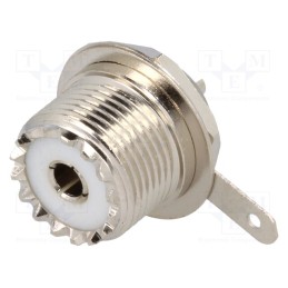 10 pcs : - Socket, UHF (SO-239), female, straight, soldering