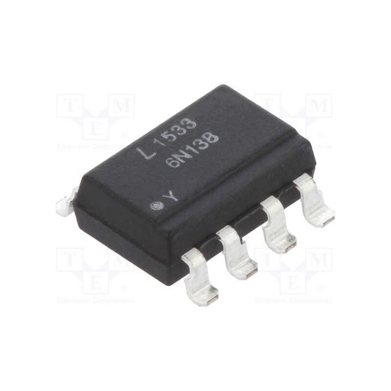 10 pcs : 6N138S-TA1-L - Optocoupler, SMD, Ch: 1, OUT: Darlington, Uinsul: 2.5kV, Gull wing 8
