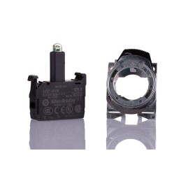 1 pcs - Allen Bradley 800F Light Block & Holder - White, 120 V ac