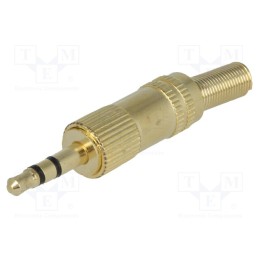 10 pcs : - Plug, Jack 3,5mm, male, stereo,with strain relief, ways: 3