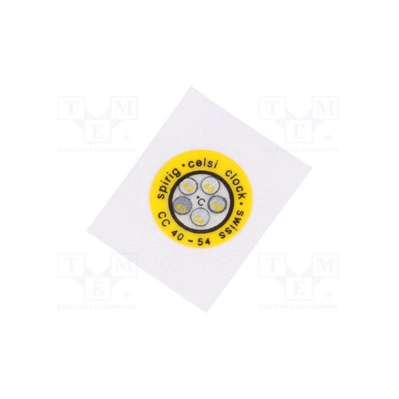 10 pcs : CC-040/054 - Temperature indicator, 40°C,43°C,46°C,49°C,54°C, °C, Ø14mm