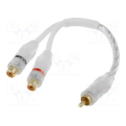 10 pcs : - Cable, RCA socket x2,RCA plug