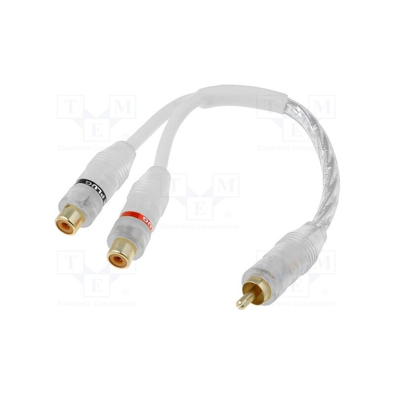 10 pcs : - Cable, RCA socket x2,RCA plug