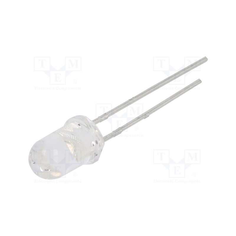 10 pcs : 333-2SUGC/S400-A5 - LED, 5mm, green, 4000mcd, 10°, Front: convex, 3.7V, No.of term: 2