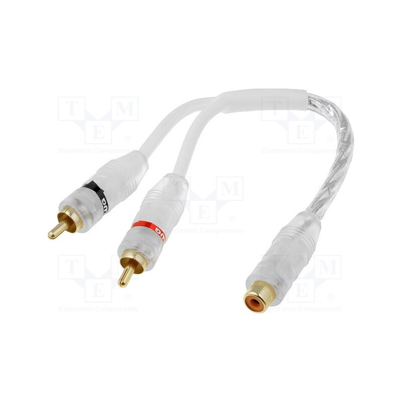 10 pcs : - Cable, RCA socket,RCA plug x2