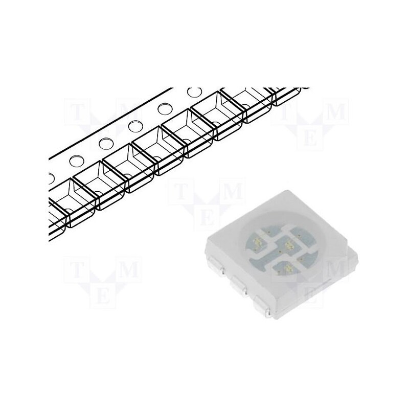10 pcs : OSG5DTS4C1A - LED, SMD, 5060,PLCC6, green, 2180÷3000mcd, 5x5x1.5mm, 120°, 3÷3.6V