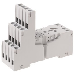 1 pcs - Relpol 14 Pin 300V ac DIN Rail, Panel Mount Relay Socket, for use with R4N Series Relay