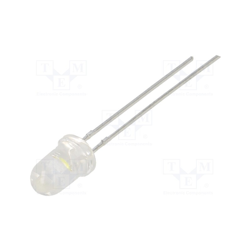 20 pcs : C503D-WAN-CCBEB151 - LED, 5mm, white cold, 28200÷64600mcd, 15°, Front: convex, 3.2÷4V