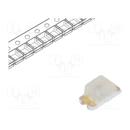20 pcs : HSML-C190 - LED, SMD, 0603, orange, 28.5÷90mcd, 1.6x0.8x0.8mm, 170°, 1.9÷2.4V