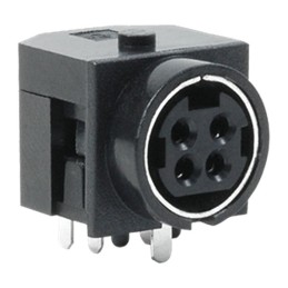 2 pcs - CUI 4 Pole Din, Female, Through Hole