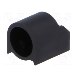 50 pcs : FIX-LED-501 - LED housing, 5mm, polyamide, angular, 3 PIN, black, UL94V-2