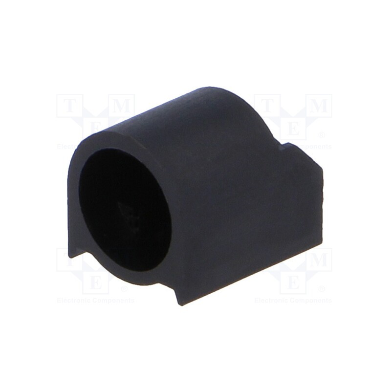 50 pcs : FIX-LED-501 - LED housing, 5mm, polyamide, angular, 3 PIN, black, UL94V-2