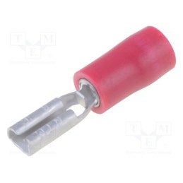 50 pcs : TMDV 280809-F-RED - Terminal: flat, 2.8mm, 0.8mm, female, 0.75÷1.25mm2, crimped