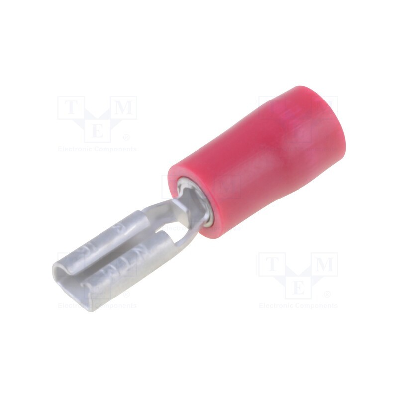 50 pcs : TMDV 280809-F-RED - Terminal: flat, 2.8mm, 0.8mm, female, 0.75÷1.25mm2, crimped