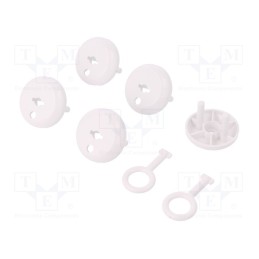 10 set : - Accessories: protection cap, white, Kit: 5x protection cap,keys