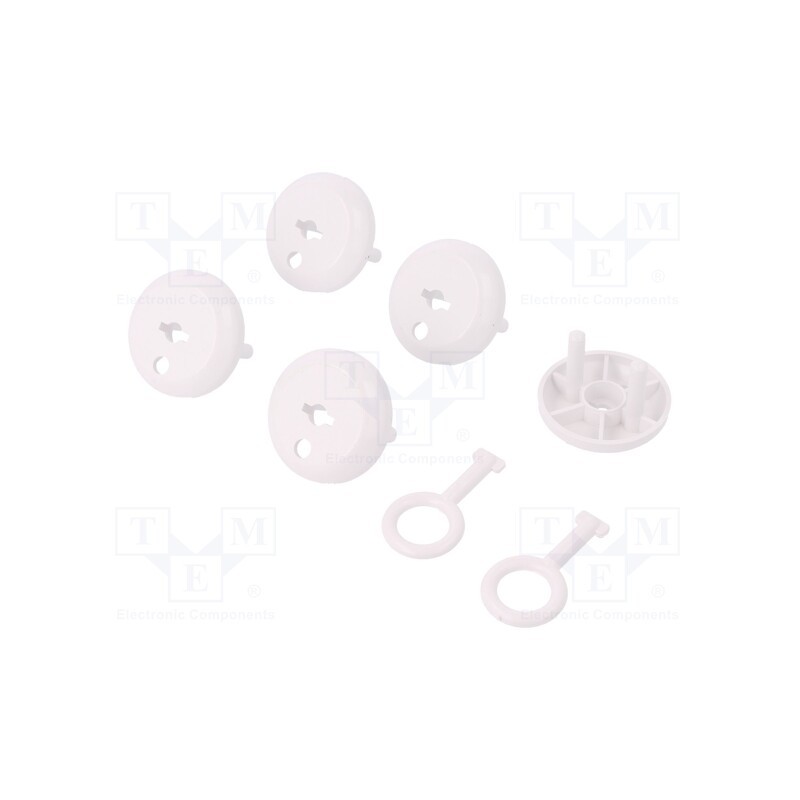 10 set : - Accessories: protection cap, white, Kit: 5x protection cap,keys