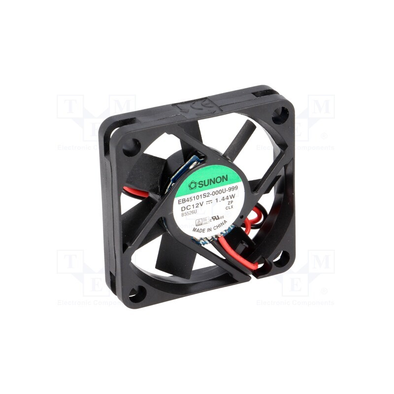 10 pcs : EB45101S2-000U-999 - Fan: DC, axial, 12VDC, 45x45x10mm, 15.6m3/h, 27dBA, slide bearing