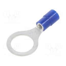 50 pcs : TMEX 2-10-BLU - Tip: ring, M10, Ø: 10.5mm, 1.04÷2.63mm2, crimped, for cable, tinned