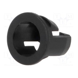 50 pcs : FIX-LED5-13 - LED holder, 5mm, one-piece, black, UL94V-2, L: 6.9mm, Mat: polyamide