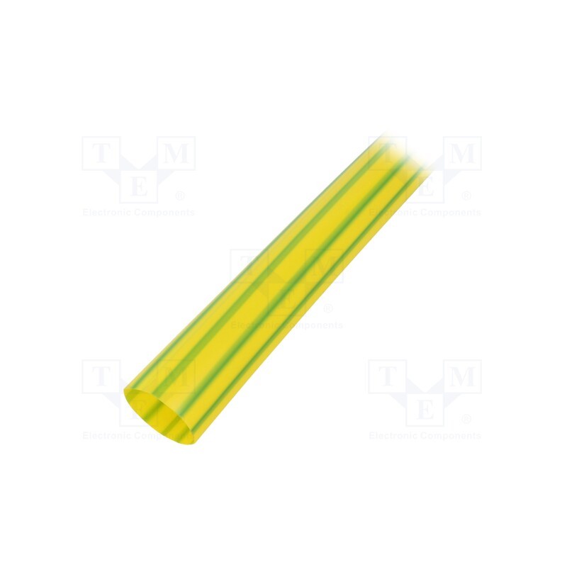 10 m : WRJCC2541127110030K1 - Heat shrink sleeve, glueless, 2: 1, 25.4mm, L: 1m, yellow-green