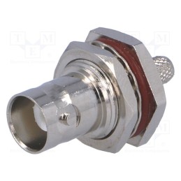 10 pcs : - Socket, BNC, female, straight, 50Ω, 3C2V,RG141,RG58, crimped