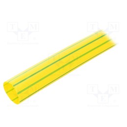 10 m : WRJCC3181159110030K1 - Heat shrink sleeve, glueless, 2: 1, 31.8mm, L: 1m, yellow-green