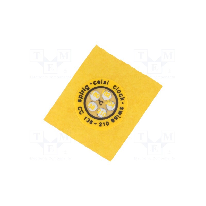 10 pcs : CC-138/210 - Temperature indicator, 138°C,160°C,182°C,204°C,210°C, °C, Ø14mm