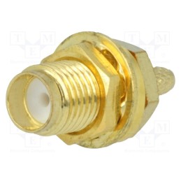 10 pcs : - Socket, SMA, female, straight, RG174, crimped