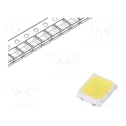 50 pcs : LTW-2835SZK57 - LED, SMD, 2835, white cold, 24÷30lm, 5700K, 80, 120°, 60mA, 2.9÷3.2V